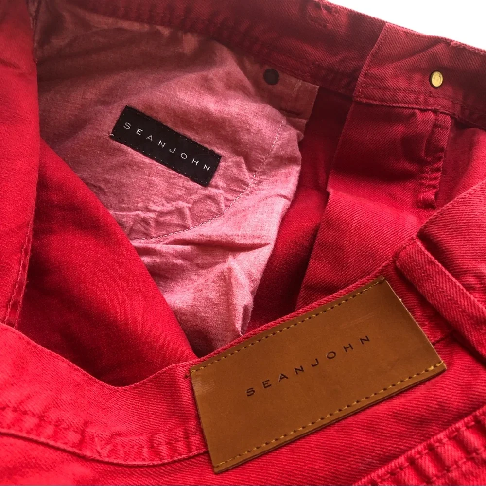 Sean John Clayton Slim Straight Red Jeans Denim Pants Men’s Size W36/L32 Casual